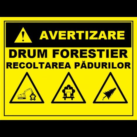 Placuta pentru drum forestier