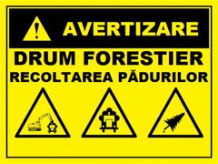 Placuta pentru drum forestier